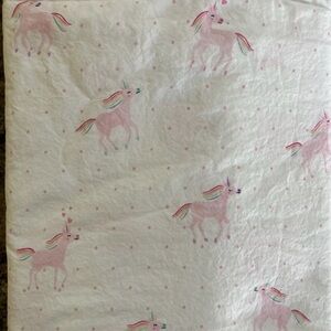 Pottery Barn Kids Unicorn Twin Flat Sheet 100% Organic Cotton